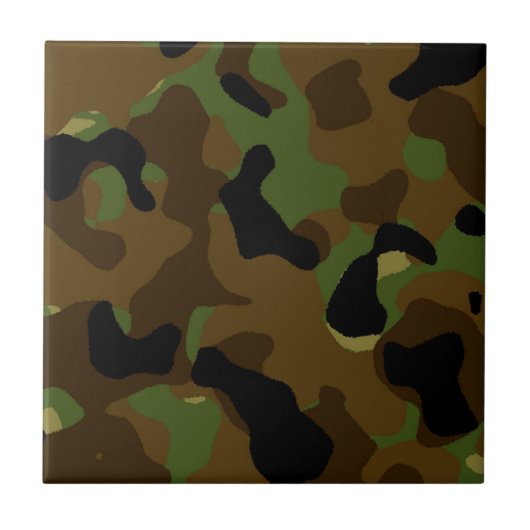 Camouflage-patroon van het Militair Groene Leger Tegeltje (Voorkant)