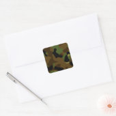 Camouflage-patroon van het Militair Groene Leger Vierkante Sticker (Envelop)