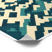 Camouflage Patroon Vector Art Wall Poster Decor (Hoek)