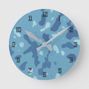 Camouflage-patroon voor blauw leger ronde klok