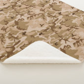Camouflage Patroon, Woestijn Tan en Bruin Sherpa Deken (3/4)