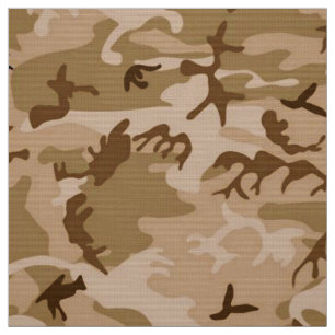 Camouflage Patroon, Woestijn Tan en Bruin Stof