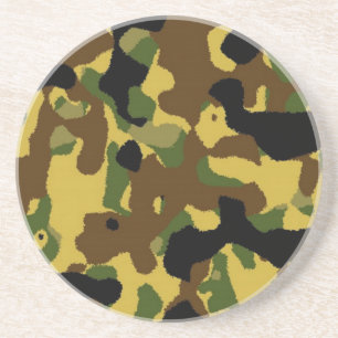 camouflage Patroon Zandsteen Onderzetter