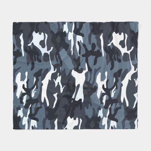 Camouflage Patroonontwerp Fleece Deken (Voorkant (Horizontaal))