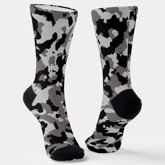 Camouflage-patroonsofte militaire grijze Camouflag Sokken (Gebogen)