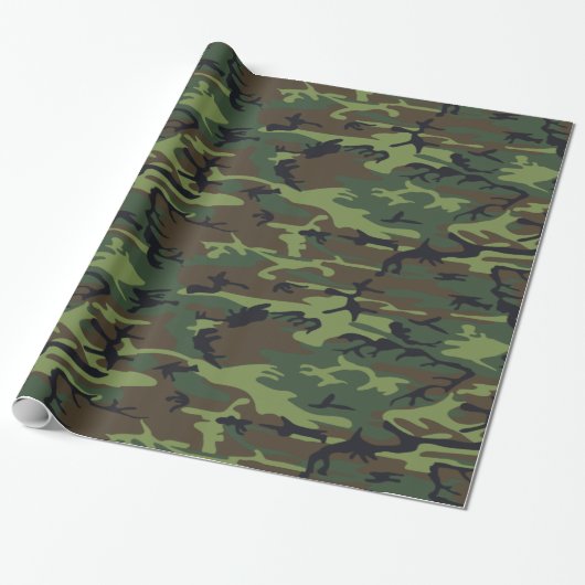 Camouflage Pattern Cadeaupapier (Uitgerold)