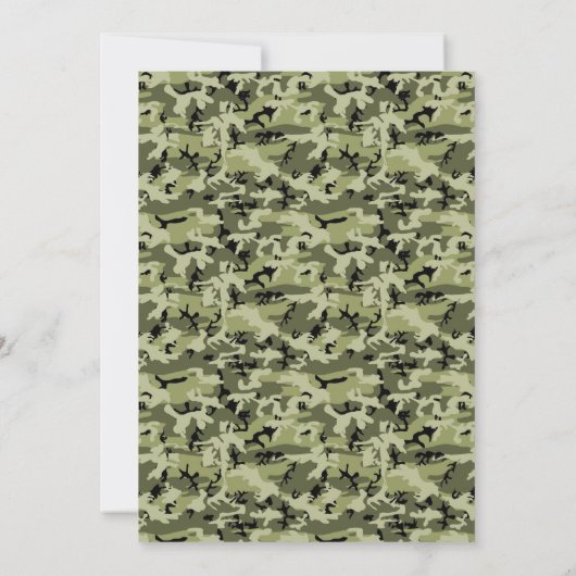 Camouflage Pattern, Camo, Militair, zoet 16 Kaart (Achterkant)