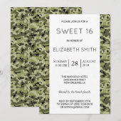 Camouflage Pattern, Camo, Militair, zoet 16 Kaart (Voorkant / Achterkant)