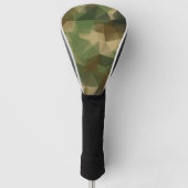Camouflage Pattern Camo Poly Driver Hoesje, White Golfheadcover (Voorkant)