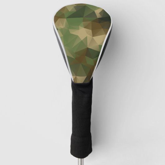 Camouflage Pattern Camo Poly Driver Hoesje, White Golfheadcover (Voorkant)