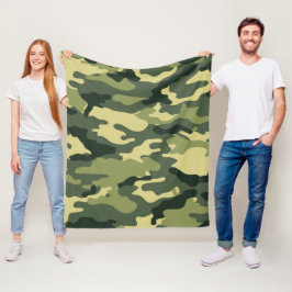 Camouflage Pattern Fleece Deken