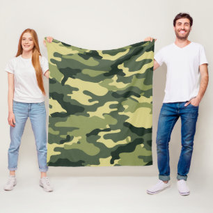 Camouflage Pattern Fleece Deken