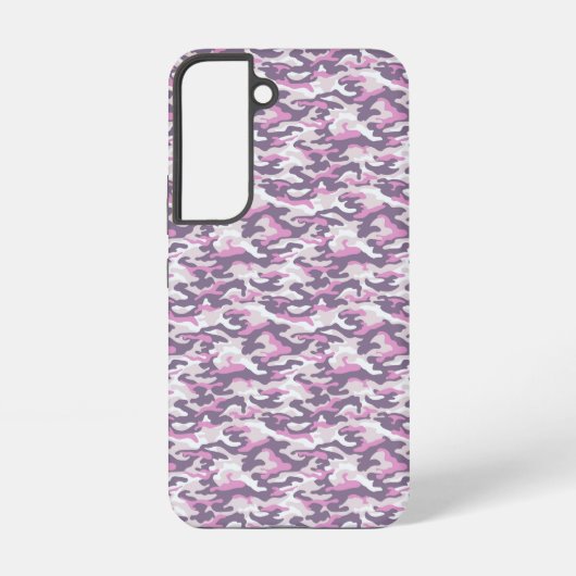 Camouflage Pattern in double Gray and Pink Samsung Galaxy Hoesje (Achterkant)