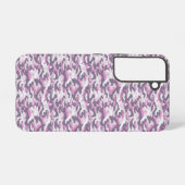 Camouflage Pattern in double Gray and Pink Samsung Galaxy Hoesje (Achterkant horizontaal)