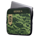 Camouflage Pattern Laptop Sleeve (Voorkant Links)