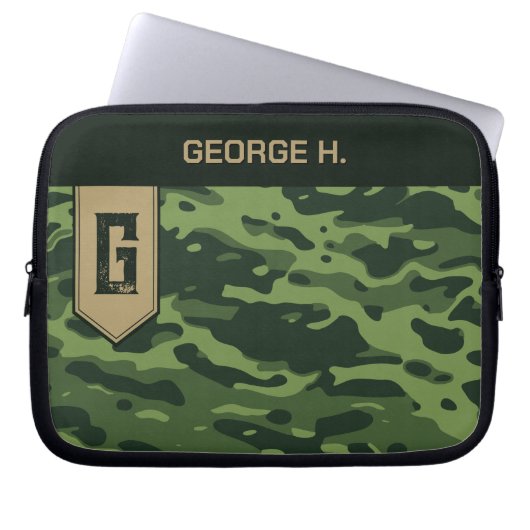 Camouflage Pattern Laptop Sleeve (Voorkant)