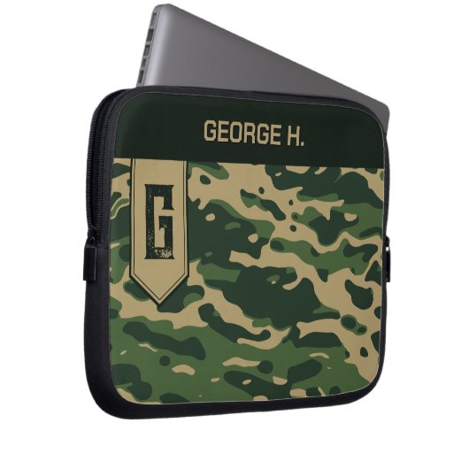 Camouflage Pattern Laptop Sleeve (Voorkant Rechts)