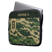 Camouflage Pattern Laptop Sleeve (Voorkant Links)