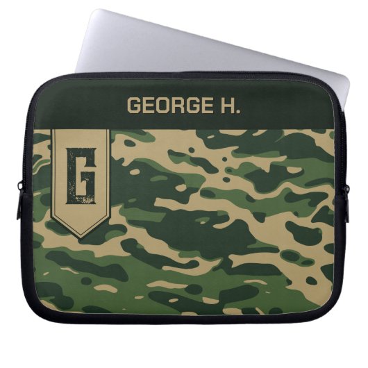 Camouflage Pattern Laptop Sleeve (Voorkant)