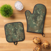Camouflage Pattern Ovenwant & Pannenlap Set (Top down)