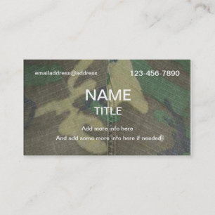 Camouflage Pattern Visitekaartje