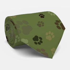 Camouflage Pawprint Stropdas