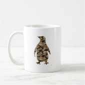Camouflage Penguin Silhouette Koffiemok (Links)