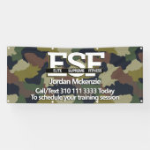 Camouflage Personal Fitness Trainer Monogram Logo Spandoek (Horizontaal)
