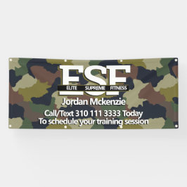 Camouflage Personal Fitness Trainer Monogram Logo Spandoek