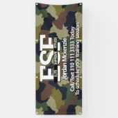 Camouflage Personal Fitness Trainer Monogram Logo Spandoek (Verticaal)