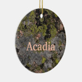 Camouflage Pink.Graniet Acadia Maine Kerstmis Keramisch Ornament (Rechts)