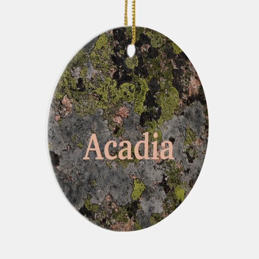 Camouflage Pink.Graniet Acadia Maine Kerstmis Keramisch Ornament (Rechts)