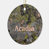 Camouflage Pink.Graniet Acadia Maine Kerstmis Keramisch Ornament (Links)