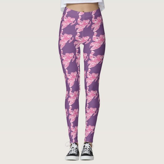 Camouflage Pink Snowmobiler Leggings (Voorkant)