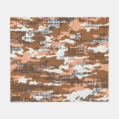Camouflage Polka Dot: Abstract naadloos. Fleece Deken (Voorkant (Horizontaal))