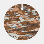 Camouflage Polka Dot: Abstract naadloos. Glas Ornament (Achterkant)