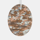 Camouflage Polka Dot: Abstract naadloos. Glas Ornament (Voorkant Rechts)