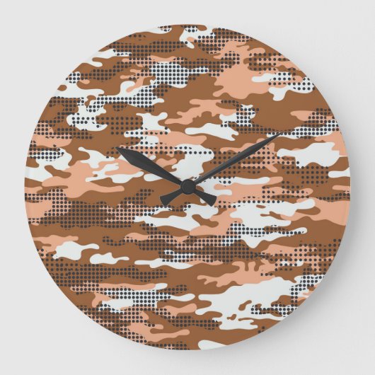 Camouflage Polka Dot: Abstract naadloos. Grote Klok (Voorkant)