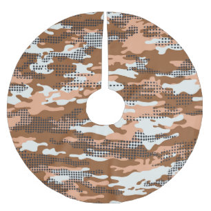 Camouflage Polka Dot: Abstract naadloos. Kerstboom Rok