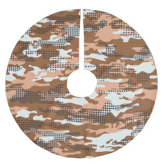 Camouflage Polka Dot: Abstract naadloos. Kerstboom Rok