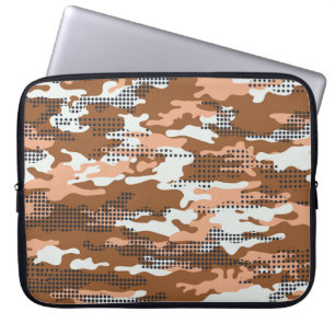 Camouflage Polka Dot: Abstract naadloos. Laptop Sleeve