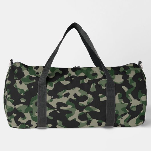 Camouflage Print Cut Naai Grote Duffel Bag Plunjezak (Voorkant)