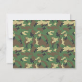 Camouflage Print Verfbal Verjaardagsfeest Kaart (Achterkant)