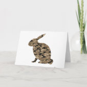 Camouflage Rabbit Silhouette Kaart (Voorkant)