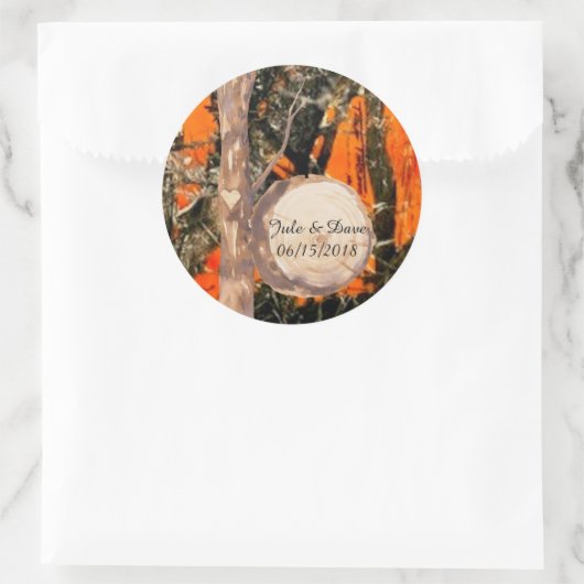 Camouflage Redneck Bruiloft Sticker (Tas)