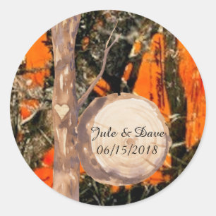 Camouflage Redneck Bruiloft Sticker