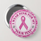 Camouflage Ribbon Breast Cancer Awareness Design Ronde Button 4,0 Cm (Voorkant /achterkant)