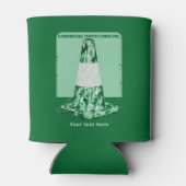 Camouflage rode kegel grappig verkeer kegel blikjeskoeler (Achterkant)