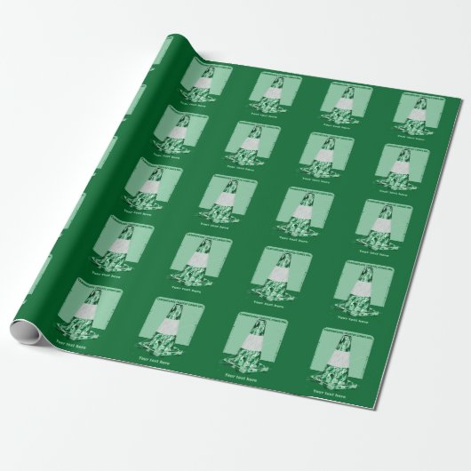 Camouflage rode kegel grappig verkeer kegel cadeaupapier (Uitgerold)