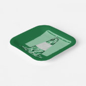 Camouflage rode kegel grappig verkeer kegel papieren bordje (Gebogen)